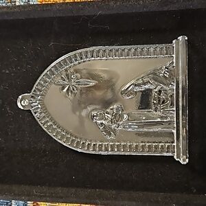Waterford crystal nativity ornament.